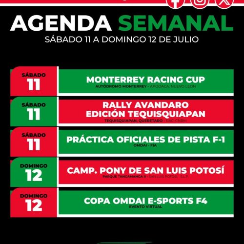 Agenda semanal FEMADAC