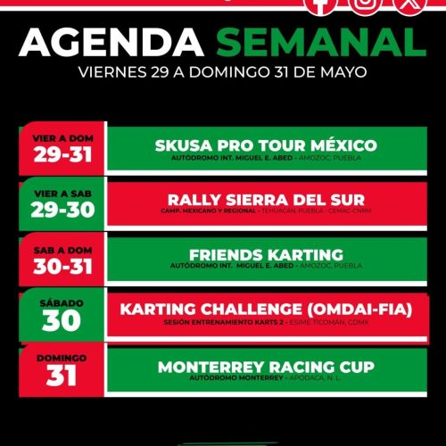 Agenda semanal FEMADAC