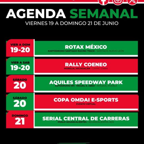 Agenda semanal FEMADAC