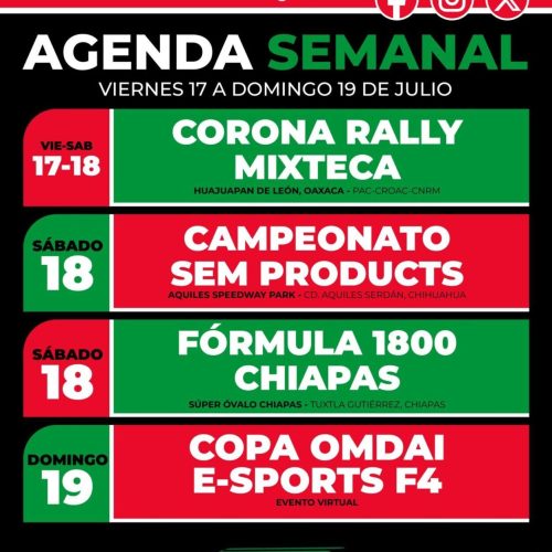 Agenda semanal FEMADAC