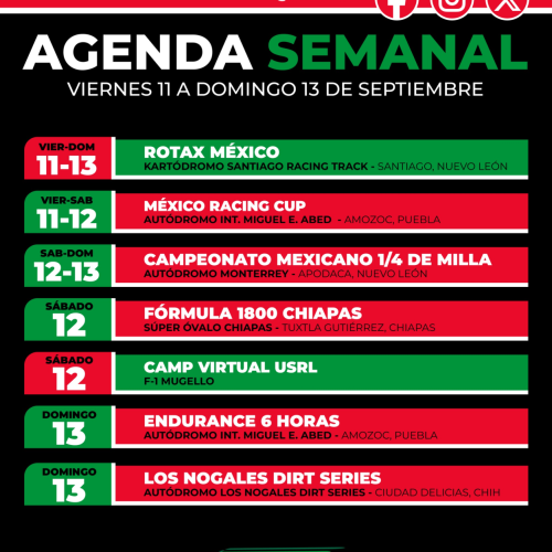 Agenda semanal FEMADAC