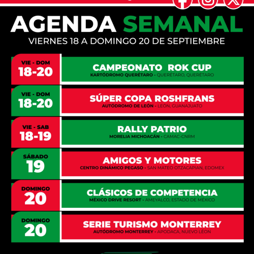 Agenda semanal FEMADAC