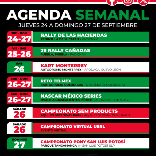 Agenda semanal FEMADAC