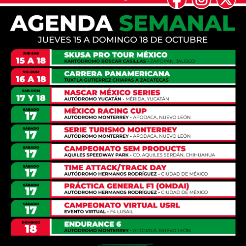 Agenda semanal FEMADAC